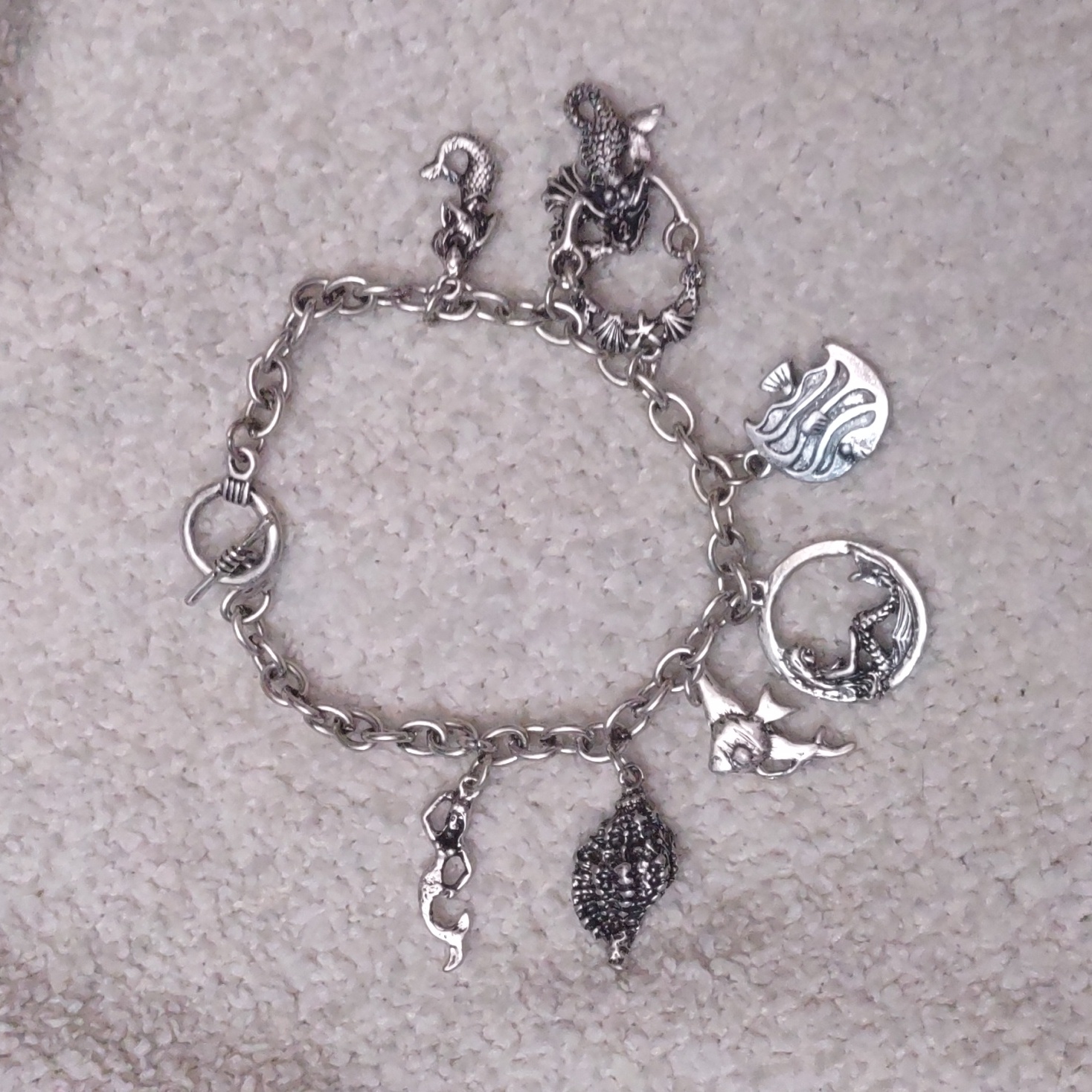 Nwot Mermaid Toggle Charm Bracelet